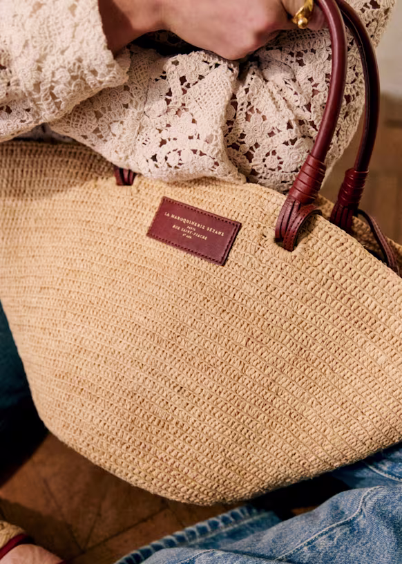 The Justine Basket Bag in Natural Raffia